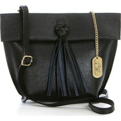 Torebki klasyczne damskie: Skórzana torebka w kolorze czarnym – 35 x 30 x 20 cm