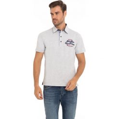 Koszulka polo w kolorze jasnoszarym. Szare koszulki męskie marki Denim Culture, m, polo. W wyprzedaży za 139,95 zł.