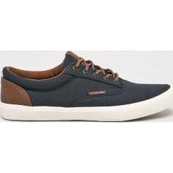 Jack & Jones - Tenisówki. Niebieskie trampki męskie marki Jack & Jones, z gumy, na sznurówki. Za 189,90 zł.