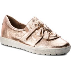 Półbuty CAPRICE - 9-24602-20 Rosegold Deer 907. Czerwone półbuty damskie skórzane Caprice, na płaskiej podeszwie. W wyprzedaży za 199,00 zł.