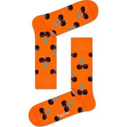 Happy Socks - Skarpetki Cherry. Czerwone skarpetki damskie Happy Socks, bez wzorów. Za 39,90 zł.