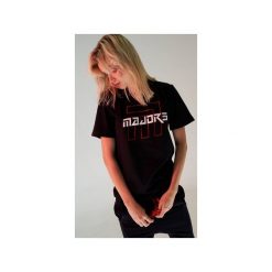 ULTRA RED. Czarne t-shirty damskie marki MAJORS, s, z nadrukiem, z bawełny, bez kołnierzyka. Za 120,00 zł.