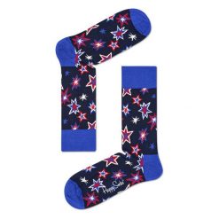 Skarpety Happy Socks Bang Bang (BNG01-6000). Niebieskie skarpetki męskie Happy Socks, z bawełny. Za 20,99 zł.