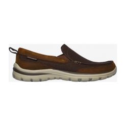 Skechers Superior Milford Mokasyny Brązowy. Pomarańczowe mokasyny męskie Skechers, ze skóry. Za 297,95 zł.