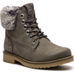 Trapery WRANGLER - Creek Alaska WL182502 Grey 55. Szare trapery damskie Wrangler, ze skóry. W wyprzedaży za 289,00 zł.
