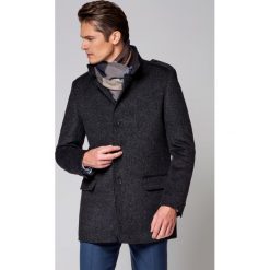 Kurtka Szara Cyprios. Szare płaszcze męskie LANCERTO, na zimę, m, bez wzorów, z bawełny, eleganckie, bez kaptura. W wyprzedaży za 399,90 zł.