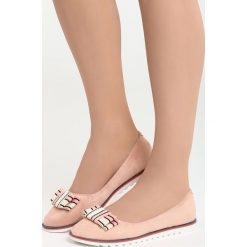 Różowe Balerinki Lilium. Czerwone baleriny damskie Born2be, z materiału, na obcasie. Za 69,99 zł.