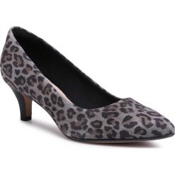 Półbuty CLARKS - Linvale Jerica 261464494 Leopard. Szare półbuty damskie Clarks, bez wzorów, ze skóry, bez obcasa, na obcasie, bez zapięcia. W wyprzedaży za 239,00 zł.