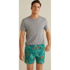 Mango Man - Kąpielówki Florpa. Zielone kąpielówki męskie marki Mango Man, s, bez wzorów, z poliesteru. Za 139,90 zł.