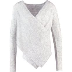 Swetry klasyczne damskie: Vila VICANT WRAP Sweter light grey melange