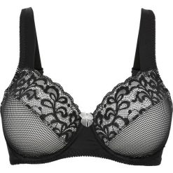 Biustonosz "minimizer" bonprix czarno-ecru. Czarne biustonosze bonprix, bez wzorów. Za 59,99 zł.