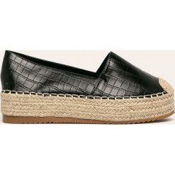 Answear - Espadryle Buanarotti. Czarne espadryle damskie ANSWEAR, bez wzorów, z gumy, bez obcasa, na obcasie. W wyprzedaży za 89,90 zł.
