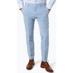 Calvin Klein - Męskie spodnie od garnituru modułowego z dodatkiem lnu, niebieski. Spodnie męskie Calvin Klein. Za 499,95 zł.