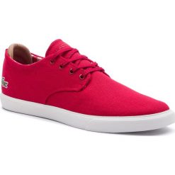 Tenisówki LACOSTE - Esparre 219 1 Cma 7-37CMA0025262 Red/Off Wht. Czerwone półbuty męskie Lacoste, z gumy. W wyprzedaży za 259,00 zł.