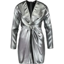 Sukienki: Missguided B&&B PLUNGE WRAP Sukienka koktajlowa silver