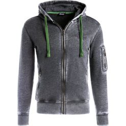 Kardigany męskie: Blauer FELPA APERTA CAPPUCCIO Bluza rozpinana nero
