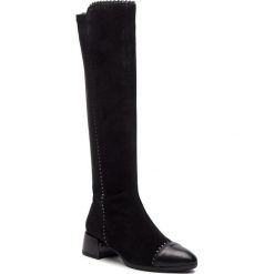 Kozaki HISPANITAS - Ginger HI87444 Black. Czarne kozaki damskie marki Hispanitas, ze skóry, przed kolano, na wysokim obcasie, bez zapięcia. W wyprzedaży za 499,00 zł.