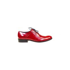 Czerwone męskie buty wizytowe - brogsy F4 T46. Czerwone buty wizytowe męskie Faber - Obuwie męskie, ze skóry, bez zapięcia. Za 269,10 zł.