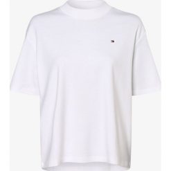 Tommy Hilfiger - Koszulka damska, biały. Białe koszulki damskie TOMMY HILFIGER, l, bez wzorów, bez kołnierzyka. Za 199,95 zł.