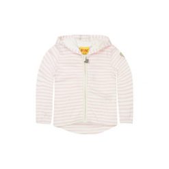 Steiff Girls Bluza Paski pink - biały - Gr.104. Białe bluzy niemowlęce Steiff, w paski, z bawełny, bez rękawów, z kapturem. Za 139,00 zł.
