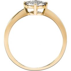 Złoty Pierścionek - złoto 333, Diament 0,08ct. Żółte pierścionki damskie W.KRUK, z diamentem, złote. Za 1249,00 zł.