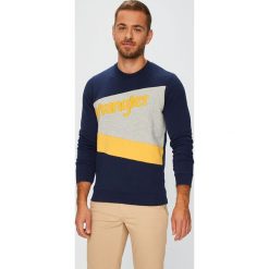 Wrangler - Bluza. Szare bluzy męskie marki Wrangler, m, z nadrukiem, z bawełny, bez kaptura. Za 269,90 zł.