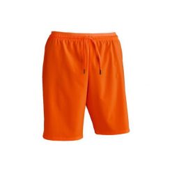 Spodenki piłkarskie F500. Pomarańczowe spodenki i szorty męskie KIPSTA, m, bez wzorów, z elastanu. Za 29,99 zł.