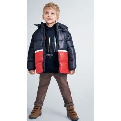 Mayoral - Kurtka dziecięca 92-134 cm. Niebieskie kurtki chłopięce Mayoral, bez wzorów, z elastanu, krótkie, z kapturem. Za 228,90 zł.