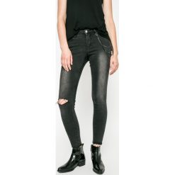 Answear - Jeansy UR Your Only Limit. Czarne jeansy damskie skinny marki ANSWEAR, s, z elastanu. W wyprzedaży za 49,90 zł.