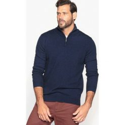 Kardigany męskie: Sweter ze stójką zapinaną na zamek, 50% wełny