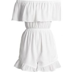 Kombinezony damskie: Missguided Petite BARDOT FRILL Kombinezon white
