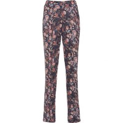 Spodnie z dżerseju bonprix ciemnoniebieski "paisley". Niebieskie spodnie damskie bonprix, z dżerseju. Za 59,99 zł.