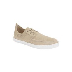 Buty żeglarskie SAILING 300 męskie. Niebieskie kapcie męskie TRIBORD, ze skóry. Za 129,99 zł.