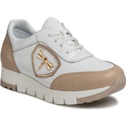 Sneakersy EKSBUT - 29-5852-378/H65-1G Biały. Brązowe półbuty damskie Eksbut, ze skóry. Za 299,00 zł.
