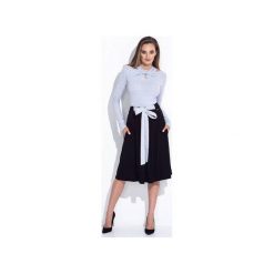 CZARNA SPÓDNICA MIDI Z KOKARDĄ W TALII. Czarne spódniczki damskie marki Bien fashion, xl, z aplikacjami, z bawełny, eleganckie, midi, trapezowe. Za 109,00 zł.