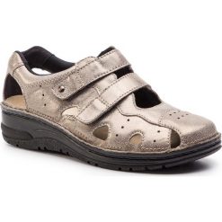 Sandały BERKEMANN - Larena 03100 Bronze/Glitter 429. Żółte klapki damskie Berkemann, ze skóry. W wyprzedaży za 399,00 zł.
