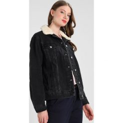 Kurtki damskie: Topshop Tall BORG COLLAR Kurtka jeansowa black