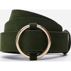 Pasek z okrągłą klamrą - Khaki. Brązowe paski damskie House, w paski. Za 29,99 zł.