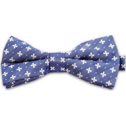 Niebieska Mucha w Drobne Krzyżyki, Męska MUVRN0032. Niebieskie muszki męskie Vernon, w paski, eleganckie. Za 29,00 zł.