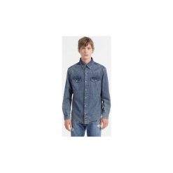 Koszule z długim rękawem Calvin Klein Jeans J30J306648 ARCHIVE WESTERN. Niebieskie koszule męskie Calvin Klein Jeans, m, bez wzorów, z jeansu, bez kołnierzyka, z długim rękawem. Za 240,43 zł.