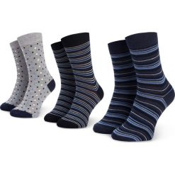 Zestaw 3 par wysokich skarpet unisex PEPE JEANS - Gift Socks Rainer PMU10575 D Navy/Blue/GMarl Stripes/Spot 594. Szare skarpetki damskie Pepe Jeans, bez wzorów, z elastanu. W wyprzedaży za 59,00 zł.
