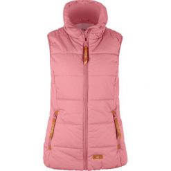 Kamizelka outdoorowa ze stójką bonprix dymny różowy. Różowe kamizelki damskie bonprix, bez wzorów, bez kaptura. Za 129,99 zł.