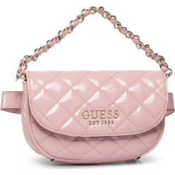Saszetka nerka GUESS - Melise (VG) Mini HWTG76 67800 ROS. Różowe nerki damskie Guess, z aplikacjami, ze skóry ekologicznej, bez dodatków. W wyprzedaży za 269,00 zł.