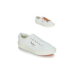 Buty Pepe jeans RENE SURF. Białe trampki i tenisówki damskie Pepe Jeans, bez wzorów, z jeansu, bez zapięcia. Za 207,20 zł.