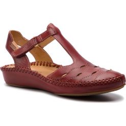 Sandały PIKOLINOS - 655-0707 Sandia. Czerwone klapki damskie Pikolinos, bez wzorów, ze skóry, bez obcasa. W wyprzedaży za 339,00 zł.