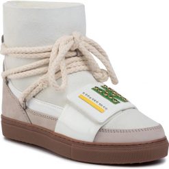 Buty INUIKII - Sneaker 70102-78 White. Brązowe kozaki damskie Inuikii, na zimę, ze skóry, bez obcasa, bez zapięcia. Za 1199,00 zł.