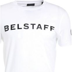 Belstaff HYNTON Tshirt z nadrukiem white. Białe koszulki polo marki Belstaff, l, z nadrukiem, z bawełny. Za 319,00 zł.