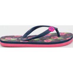 Blukids - Japonki dziecięce. Niebieskie sandały dziewczęce Blukids, z materiału, bez zapięcia. Za 34,90 zł.