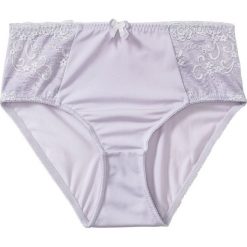 Figi maxi bonprix kolor bzu -ecru. Fioletowe majtki damskie bonprix, bez wzorów, z koronki. Za 29,99 zł.