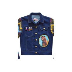 Kurtka KONIE. Niebieskie kurtki damskie Missspark, s, z aplikacjami, z tkaniny, boho, bez kaptura. Za 459,00 zł.